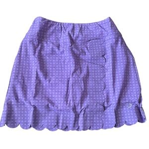 NWT Foray Golf Core Scalloped Edge Faux Wrap Skort Sz S Purple Activewear Preppy